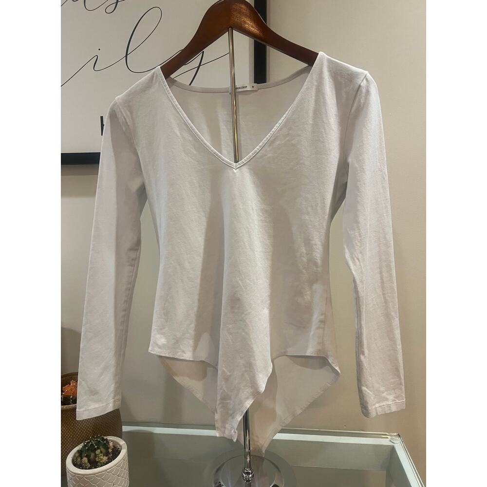 White V-Neck Bodysuit